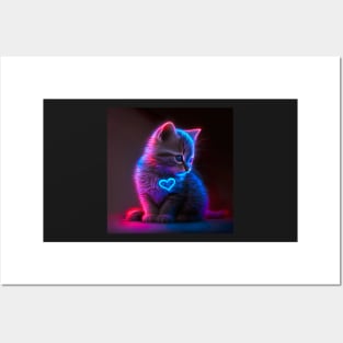 Valentines American shorthair kitten - a purr-fect valentine gift for your cat-loving pet lover Posters and Art